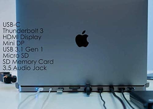 USB C Adapter Hub Multiport priključna stanica za Laptop, 10-u-2 Dongle Tip C standardni USBC priključak za novi MacBook Pro 13-in