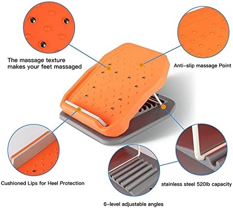 Walnuta Calf Stretch Incline ploča Stolica za stopala Prijenosna rastezana ploča podesiva 6 nivoa nagnuta ploča