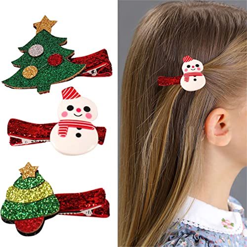 Tri Božić za djecu Headdress slatka Holiday Hair Clip Santa Hair Clip Baby Girl Headdress Clip Set Barrette Vintage