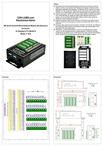 RPI vijak modul za brešenje terminala sa aluminijskim kućištem. Za maline PI 4 model B