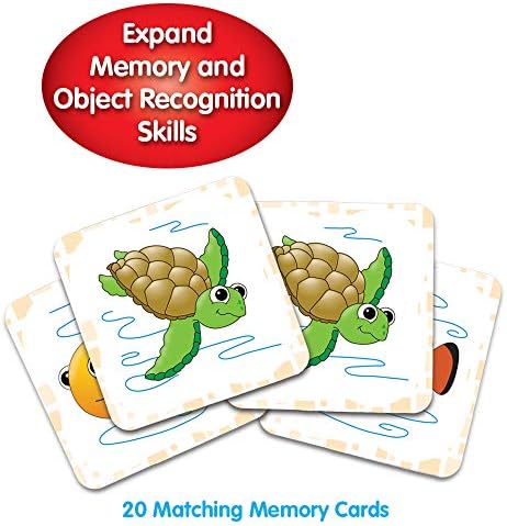 The learning Journey My First Memory Game - Ocean Memory-20 Card Matching Memory Game - edukativni pokloni za malu djecu za dječake