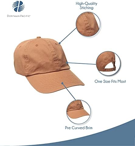 Dorfman Twill Cap za muškarce i žene Baseball Cap Softball Hat sa prekrivenim obodom