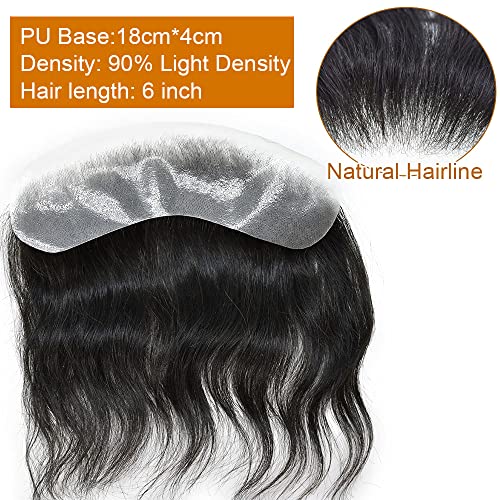 SINGA Hair Frontal Hairpiece za muškarce prirodna linija kose ljudska kosa čelo Hairline zamjena Hairpiece Thin Skin V-looped