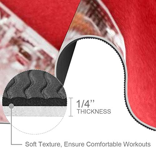 Siebzeh Red Premium Thick Yoga Mat Eco Friendly Rubber Health & amp; fitnes non Slip Mat za sve vrste vježbe joge i pilatesa