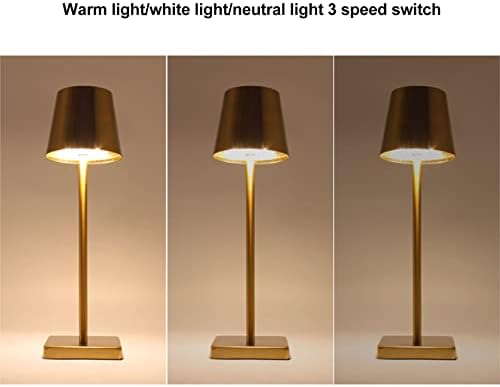 ASHATA LED lampa na dodir, bežična lampa, moderna jednostavna punjiva bežična stolna lampa sa mogućnošću zatamnjivanja na dodir visoke