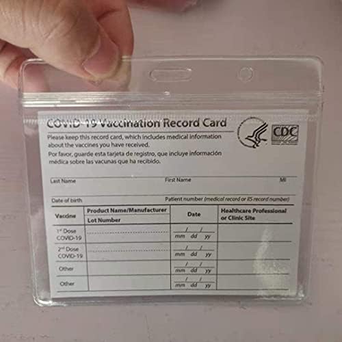 Držač kartice za vakcinu, CDC zaštita kartice za vakcinaciju protiv Covid-a 4 X 3 u vodoravnoj ličnoj karti oznaka oznake značke držač