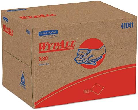 WypAll 41041 X80 krpe, kutija za hvalisanje, HYDROKNIT, plava, 12 1/2 x 16 4/5