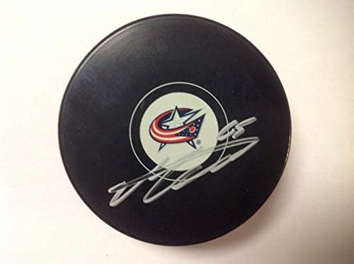 Markus Nutivaara potpisao potpis Columbus Blue Jackets Hockey Puck a-Autographed NHL Pucks