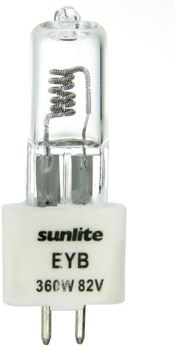 Sunlite EYB 360W / T3.5/82v/CL/G5.3 360-watt 82-voltna Bina i studijska T3.5 sijalica, jasna