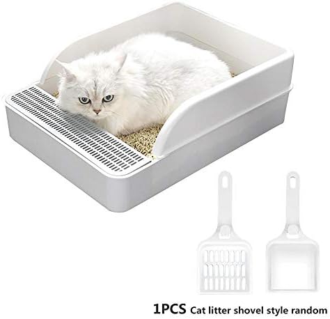 ZZK kutija za smeće za mačke Poluzatvoreni dezodorans za kućne ljubimce toaletni toalet za mačke toaletni sanduk za mačke s lopatom