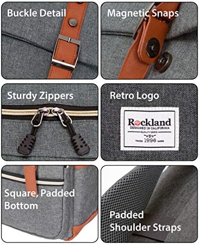 Rockland Heritage USB ruksak za laptop, siva, velika