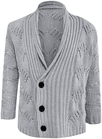 Luvlc jakne za muškarce džemper, modni casual v izrez pletene kardigan džemperi sa tipkama, slim fit pad jakne kaput