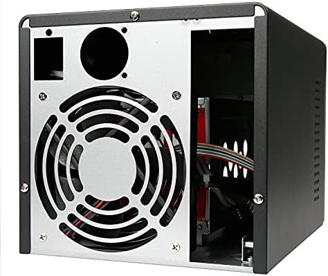 Nas Case 4-Bay K3 šasija, AUDHEID novi mrežni server za pohranu, kompatibilni Flex PSU Mini-ITX, 4 x 2.5/3.5 Tray, mrežni priloženi prostor za skladištenje sa 2 prednja USB porta i 1x12cm ventilatorom za šasiju