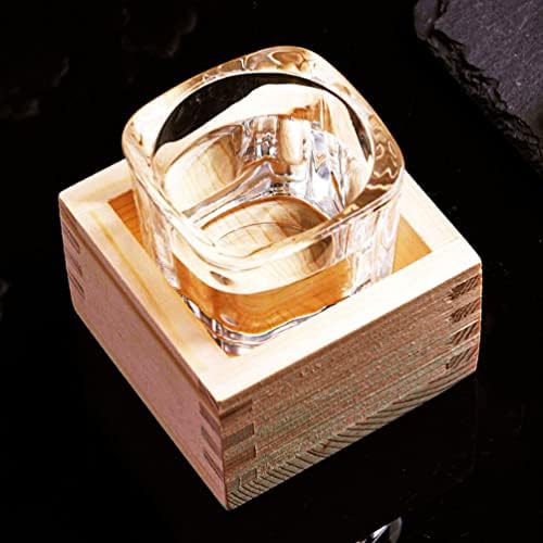 Zerodeko stakleni spremnici stakleni čaj čaj drveni japanski sake čaše masu: Hinoki Wood Saki čaše Japanska kutija Masu Sake Cup Držač