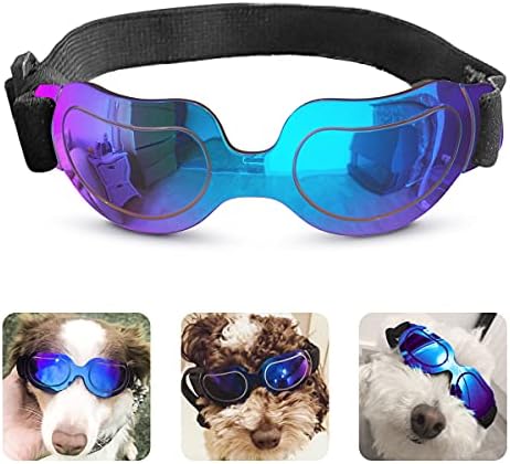 PEDOMUS pseće naočare za sunce male pseće naočare Doggles pseće naočare za male pse podesiva traka plava
