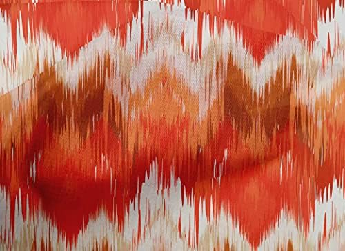 oneOone pamuk Cambric narandžasta tkanina Ikat DIY Odjeća prošivena tkanina Print tkanina po dvorištu širine 42 inča