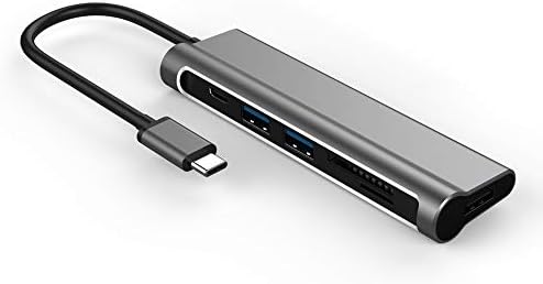 Xunmaifhb prenosiva priključna stanica, tip-C HUB 6-u-1 priključna stanica za proširenje 4K HDMI priključak za prenosni računar USB3.0
