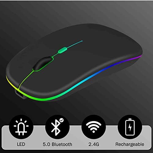 UrbanX 2.4 GHz & Bluetooth miš, punjivi bežični miš za Acer Chromebook Tab 10 Bluetooth bežični miš za Laptop / PC/Mac / računar/Tablet