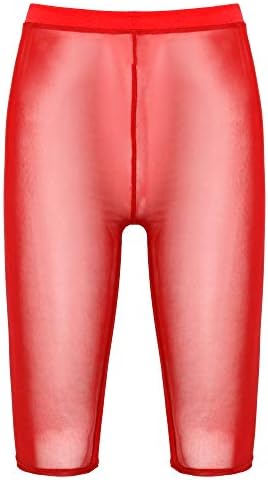 Žene Doomiva vidjeli kroz mrežne kratke hlače Čvrsto boje elastične pojaseve kratke hlače na tajici za teretanu