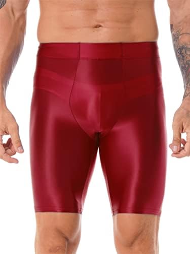 Yizyif muške nafte svilenkaste kratke hlače Fitness Workout Trčanje kompresijskih kratkih hlača