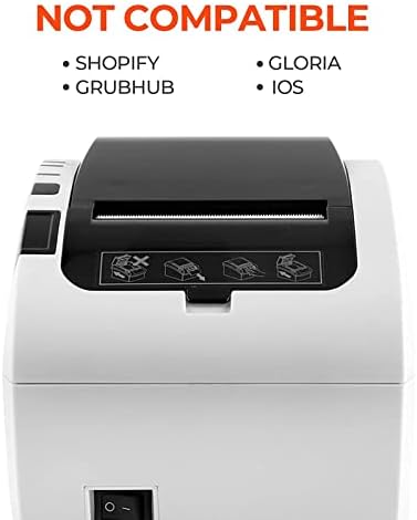 MUNBYN štampač računa, termalni štampač računa radi sa Windows Mac Chromebook Linux fiokom za novac, USB / Ethernet Port 80mm štampač