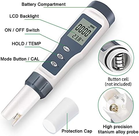 TDS Meter 3-u-1 digitalna TDS Testerska olovka sa pH TDS merenjem Temperature Visoka tačnost 1 - 19999ppm & amp; 0-14 pH opseg džepna