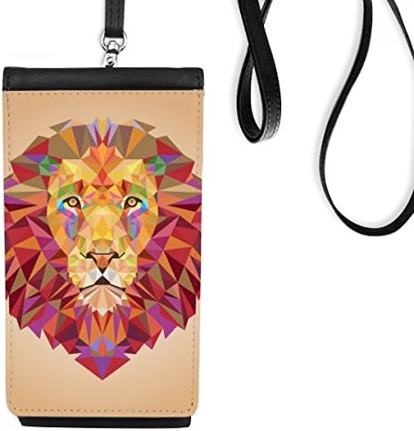 Šareni lav životinjski kutija za šivanje telefonske novčanike torbica Viseće mobilne torbice Crni džep