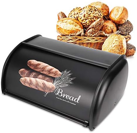 Haofy kanta za hleb od nerđajućeg čelika, kutija za hleb velikog kapaciteta za hleb ili veknu, Organizator za skladištenje hleba za