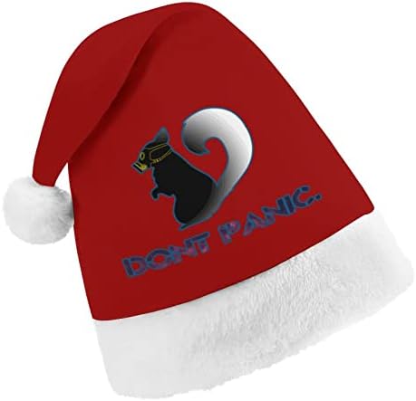 Dont Panic Božić šešir meka pliš Santa kapa Funny Beanie za Božić Nova Godina svečana zabava