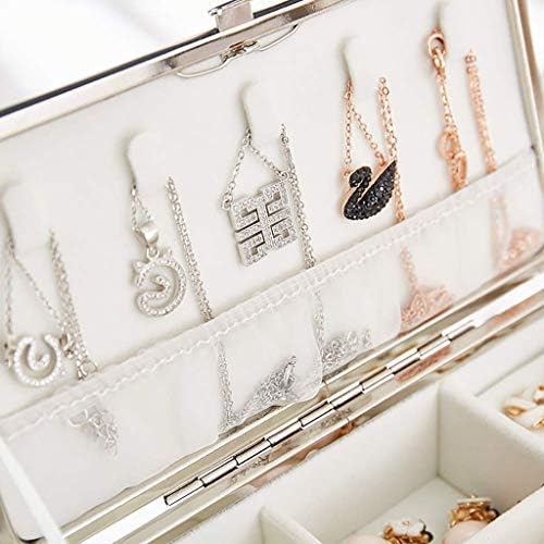 Xjjzs nakit kutija za nakit FAUX Kožni nakit kućište Različiti odjeljci za prstenove naušnice ogrlice narukvice za rođendanski pokloni