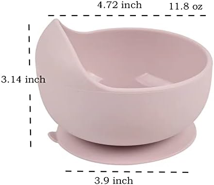 6-dijelni Silikonski Set posuđa za hranjenje beba, Silikonski podijeljeni tanjir i zdjela sa usisom, podesivi Silikonski Bib, slamnata