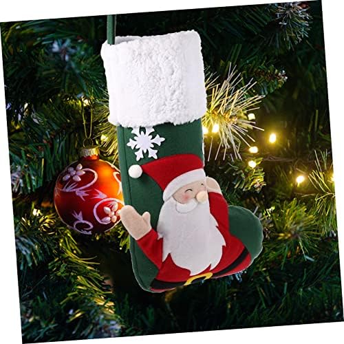 Prettyzoom 2pcs Božićni čarapa Privjesak čarapa Santa Poklon kese Santa Čarape Santa Claus Čarapa Viseći božićne čarape Nakit torbice