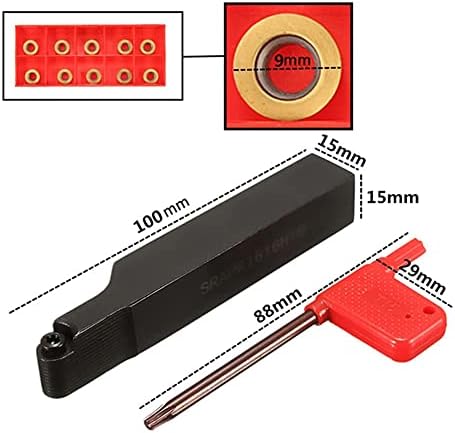 Saidian 1set SRAPR1616H10 držač alata za glodanje Indeksirajuća traka za bušenje +10pc RPMT1003MO karbidni umetci