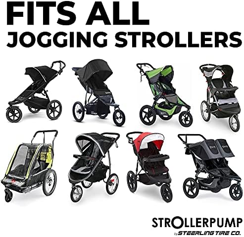 Strollerpump by Steierling Tire Co.- Prijenosna pumpa za kolica Kompatibilna sa Graco, Trend za bebe, BOB kolica i više * UNS-a kolica