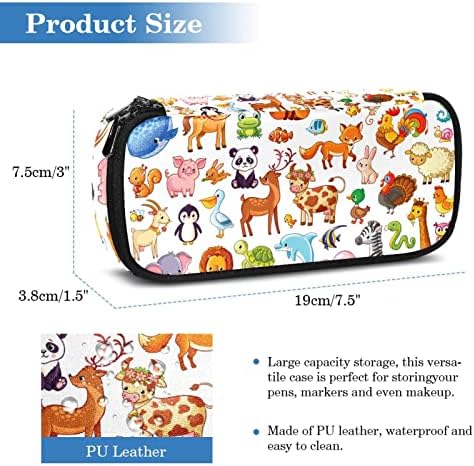 Mala šminkarska torba, patentno torbica Travel Cosmetic organizator za žene i djevojke, životinjski lav elefant žiraffe panda zec