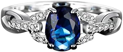 2023 Nova geometrija dijamantski prsten elegantni prsten od kamenčića plavi crveni prstenovi za nakit žene modni puni dijamantni Cirkon