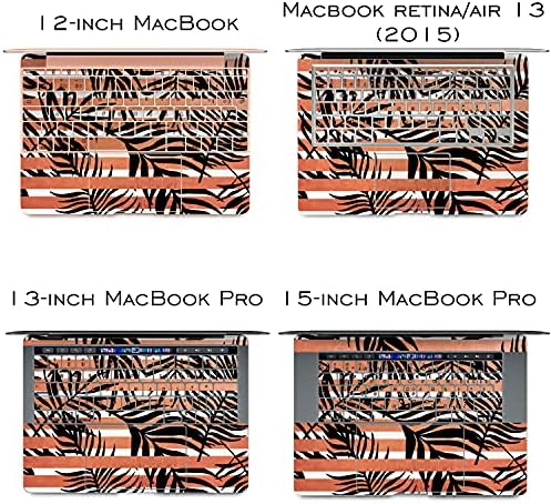 Lex alterna vinilna koža Kompatibilna s MacBook zrakom 13 inčni Mac Pro 16 Retina 15 12 2020 2019 2018 Striped tropski geometrijski