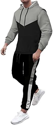 Wabtum Muška odjeća od 2 komada Sportska trenerka s punim patentnim zatvaračem lagana prozračna s džepovima s patentnim zatvaračem