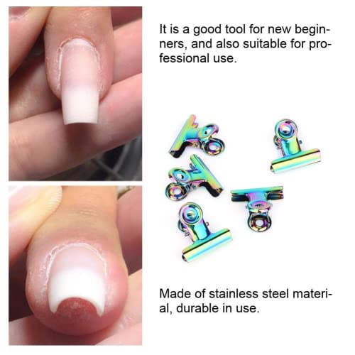 Kopče za štipanje noktiju, 5kom nerđajuća kriva C kopče za produžavanje noktiju multifunkcionalni Nail Art pribor za upotrebu sa Nail