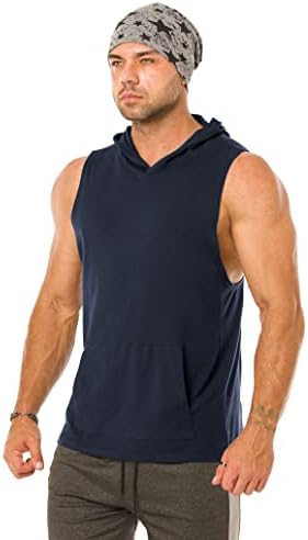 Nitagut muns bez rukava STORSTI Sportski s kapuljačnim tamponima, casual mišićne majice Cool Ljeto Bodybuilding Workout Hoodies