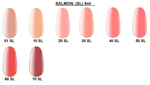 Kodi Professional SALMON serija Gel laka za nokte u boji 8ml. Osnovna kolekcija sl / breskva / koralj / Gel LED/UV Kaputić za nokte