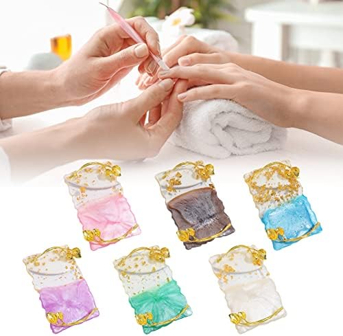 Ikasus Resin nail art Palette, Nail Art Painting Palettes miješana paleta boja Poljska ploča za miješanje boja zlatni rub držač za