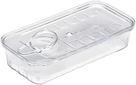 2 Oz Rectangle Clear Plastic Tin Can-sa poklopcem-4 x 2 x 1 - 20 count box
