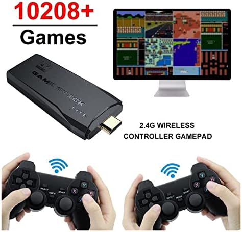 TOBAYA poklon konzola za Video igre dvostruki bežični kontroler 4K HD 2.4 G za PS1/FC/GBA 10000 igre Stick 64GB Retro Mini ručna konzola