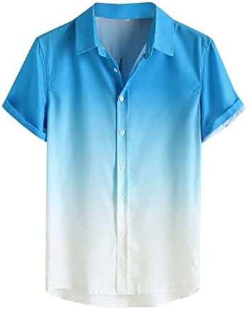 Muška havajska košulja sputa niz bluza s kratkim rukavima Tropska casual majica na plaži Modni rever Tunic