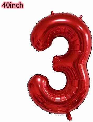 40-inčni crveni broj 13 balon, divovski veliki aluminijumski film broj 13 balon, 13. rođendan balona za rođendan, potrepštine ukrasa
