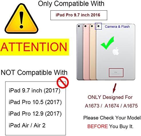 Kućište Ruban kompatibilan sa iPad Pro 9,7 inča - Slim Lagana zaštitna pametna školjka bez klizanja bez ogrebotina fleksibilna