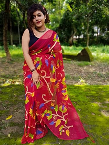 Etnički EMPORIUM Indijski prelijepi ljetni Sari festival matka muslin jamdani tkačka zabava Muslim Saree 934c