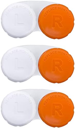 RHUI futrola za kontaktna sočiva, Putujte svakodnevnom upotrebom 3 pakovanja narandžaste boje