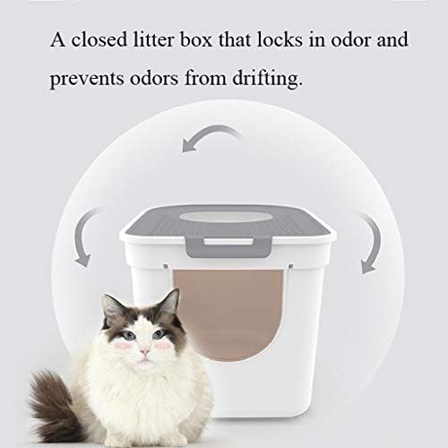 luckxuan kutija za smeće za mačke dvostruka vrata veliki toalet za mačke jedna potpuno zatvorena kutija za otpatke za kućne ljubimce